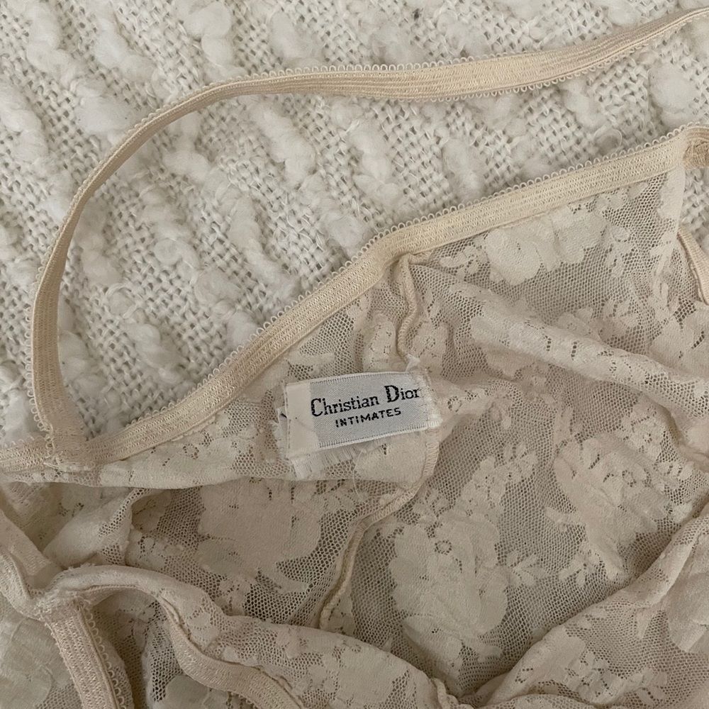 ✨ Vintage Christian Dior Lace Cream Bodysuit - Picture 9 of 9